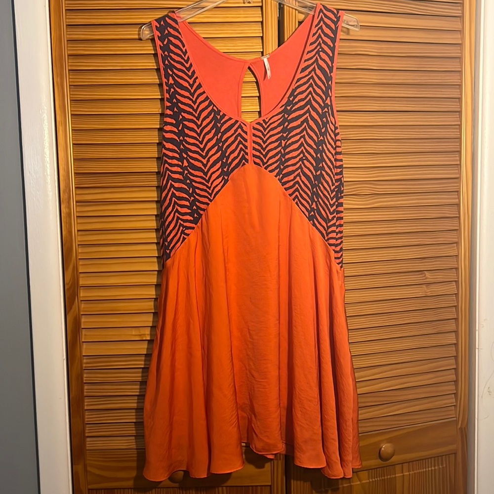 Free people jungle print swing dress with pockets